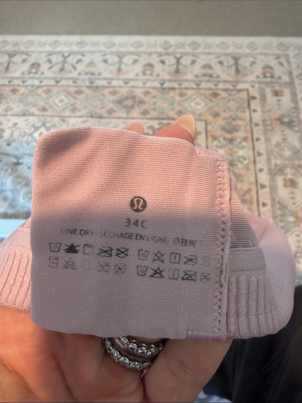 lululemon athletica Blush Pink Strappy Cross-Back Sports Bra - Picture 2 of 3